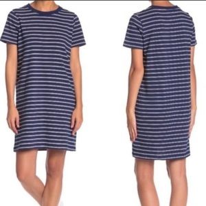Madewell Navy Striped Tina Dress